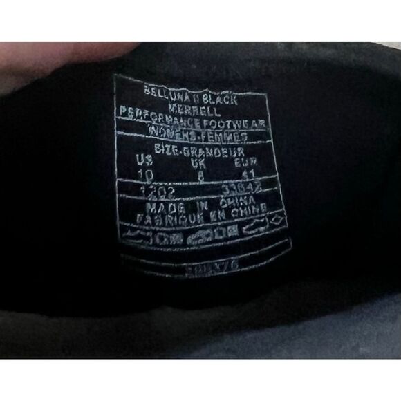 Merrell BELLUNA Women Black Sandals Size 10 Slip-On Leather Flip Flops Open Toe - Picture 8 of 14